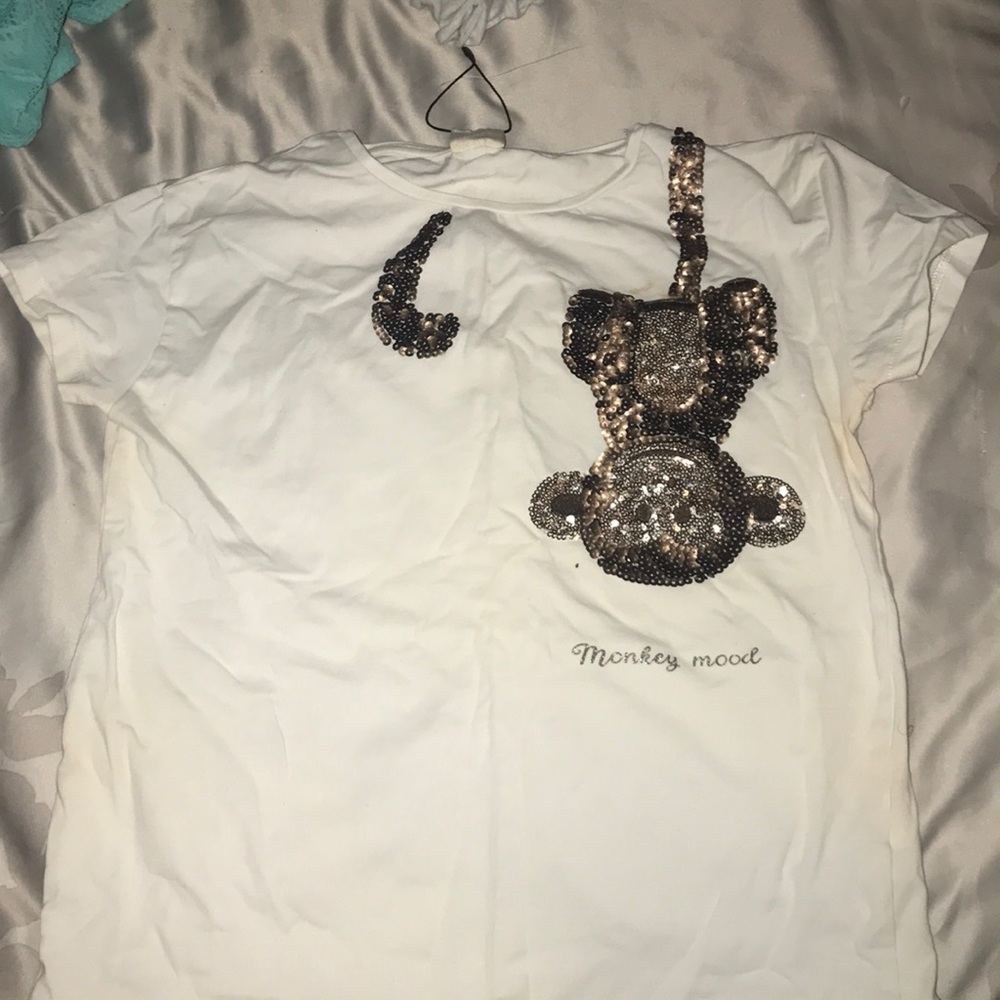 Zara girls monkey shirt